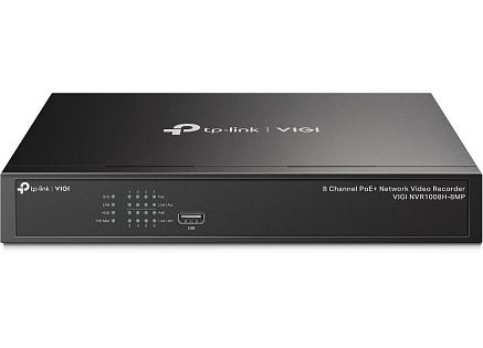 TP-Link VIGI NVR1008H-8MP, videorekordér, 8 channels, 8xPoE, 1x100Mb/s LAN, 1xVGA, 1xHDMI, 2xUSB2.0