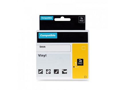 Xerox kompatibilní páska s DYMO 18054, 9mm x 1,5m, černý tisk / žlutý podklad, RHINO, bužírka - ALLPRINT Xerox kompatibilní páska s DYMO 18054, 9mm x 1,5m, černý tisk / žlutý podklad, RHINO, bužírka - ALLPRINT