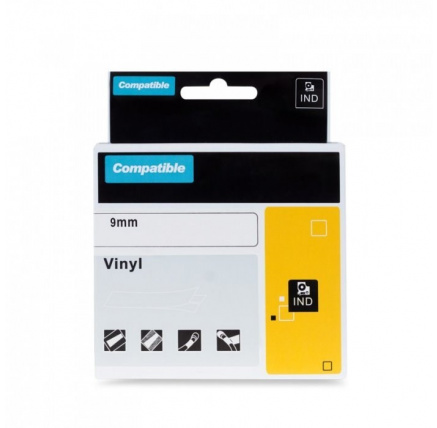 Xerox kompatibilní páska s DYMO 18054, 9mm x 1,5m, černý tisk / žlutý podklad, RHINO, bužírka - ALLPRINT Xerox kompatibilní páska s DYMO 18054, 9mm x 1,5m, černý tisk / žlutý podklad, RHINO, bužírka - ALLPRINT