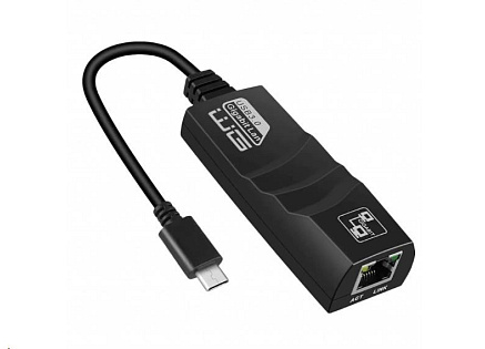 WG Adaptér RJ-45 Gigabit Ethernet (female) to Type-C (male) /10/100/1000 Mbps 1000Mbps