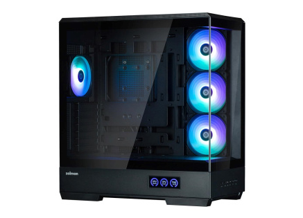 ZALMAN case P50 DS, Mid Tower, ATX, 2xUSB 3.0, 1xUSB-C, 4x 120mm ARGB Fan, Boční display, černá
