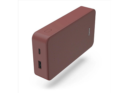 Hama Colour 20, powerbanka 20000 mAh, 3 A, výstup: USB-C, USB-A, červená Hama Colour 20, powerbanka 20000 mAh, 3 A, výstup: USB-C, USB-A, červená