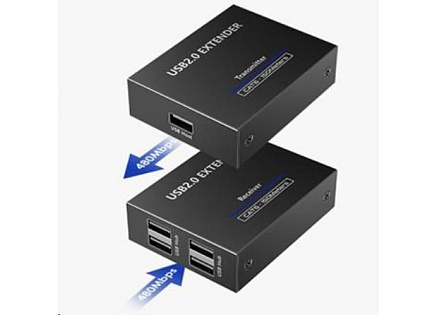 PREMIUMCORD 4-port USB 2.0 extender po Cat5/Cat5e/Cat6 do 150m PREMIUMCORD 4-port USB 2.0 extender po Cat5/Cat5e/Cat6 do 150m