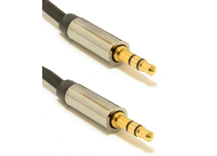 GEMBIRD Kabel přípojný jack 3,5mm M/M, PREMIUM QUALITY, pozlacený, 1m GEMBIRD Kabel přípojný jack 3,5mm M/M, PREMIUM QUALITY, pozlacený, 1m