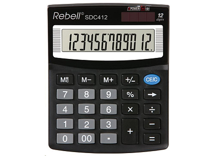 REBELL kalkulačka - SDC412 - černá