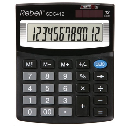 REBELL kalkulačka - SDC412 - černá
