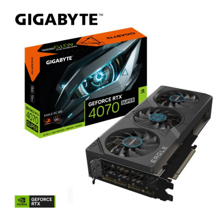 GIGABYTE VGA NVIDIA GeForce RTX 4070 SUPER EAGLE OC 12G, 12G GDDR6X, 3xDP, 1xHDMI