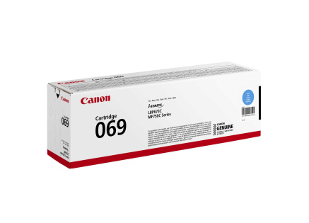 Canon TONER CRG 069 C azurová pro LBP673Cdw, MF752Cdw, MF754Cdw, MF752Cdw II a MF754Cdw II (1 900 str.) Canon TONER CRG 069 C azurová pro LBP673Cdw, MF752Cdw, MF754Cdw, MF752Cdw II a MF754Cdw II (1 900 str.)