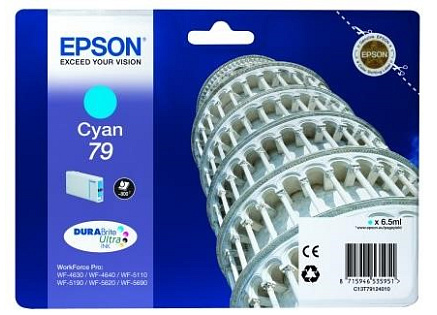 EPSON Ink bar WF-5xxx Series Ink Cartridge "Pisa" 79 Cyan (6,5 ml) (800 str.)