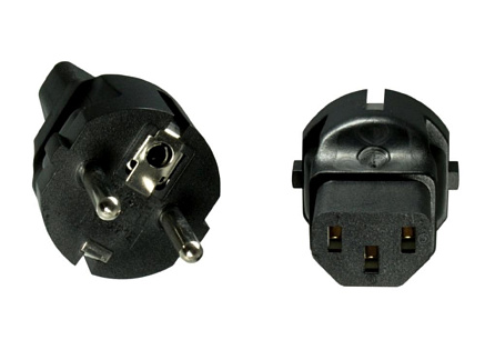 Adaptér CEE 7/7 na IEC C13 napětí 230V, 10A Adaptér CEE 7/7 na IEC C13 napětí 230V, 10A