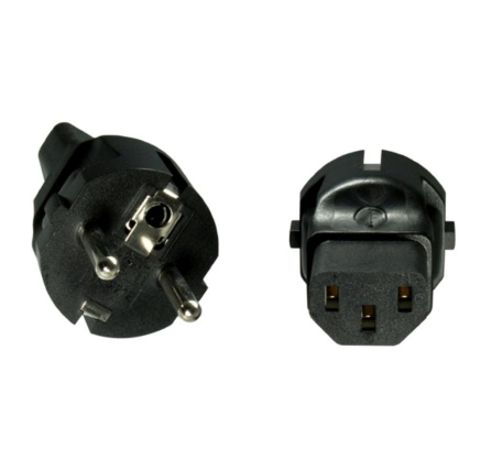 Adaptér CEE 7/7 na IEC C13 napětí 230V, 10A Adaptér CEE 7/7 na IEC C13 napětí 230V, 10A