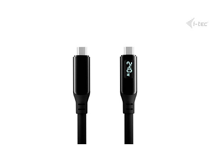 i-tec Thunderbolt 4/USB4 Class Pro Cable 240W with LCD (40 Gbps, 150 cm)