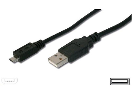 PREMIUMCORD Kabel USB 2.0 A-Micro B propojovací 0,5m (černý) PREMIUMCORD Kabel USB 2.0 A-Micro B propojovací 0,5m (černý)