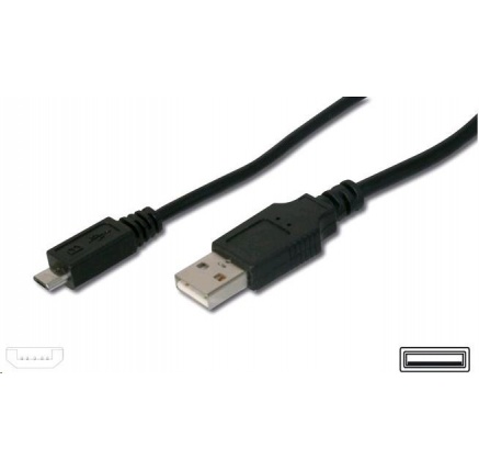 PREMIUMCORD Kabel USB 2.0 A-Micro B propojovací 0,5m (černý) PREMIUMCORD Kabel USB 2.0 A-Micro B propojovací 0,5m (černý)