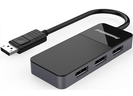 PREMIUMCORD MST adapter DisplayPort 1.4 na 3x DisplayPort monitory 8K@60Hz, extended + mirror + duplicate režimy