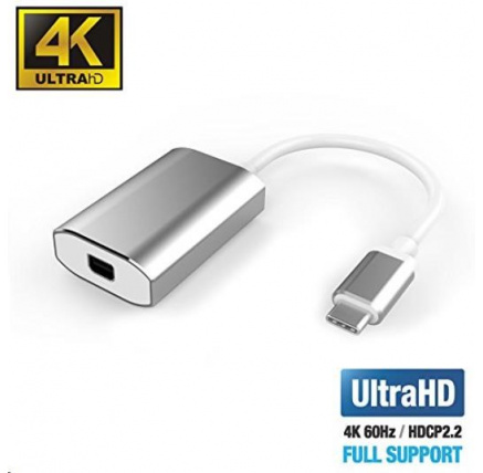 PremiumCord Adaptér USB-C na mini DisplayPort, rozlišení 4K*2K@60Hz PremiumCord Adaptér USB-C na mini DisplayPort, rozlišení 4K*2K@60Hz