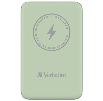 VERBATIM Powerbanka Charge 'n' Go, Magnetická, 10000 mAh, USB-C, Zelená