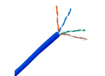 BAZAR - UTP kabel PlanetElite, Cat5E, licna(lanko), PVC, modrá, 305m - POŠKOZENÝ OBAL