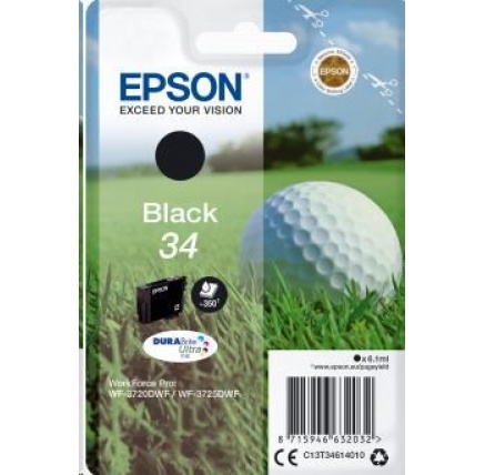 EPSON ink čer Singlepack "Golf" Black 34 DURABrite Ultra Ink 6,1 ml EPSON ink čer Singlepack "Golf" Black 34 DURABrite Ultra Ink 6,1 ml