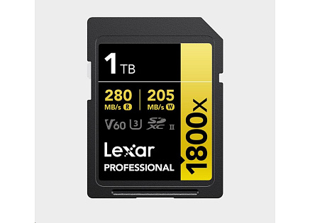 Lexar SDXC Pro 1800x U3 UHS-II R280/W210 (V60) 1TB
