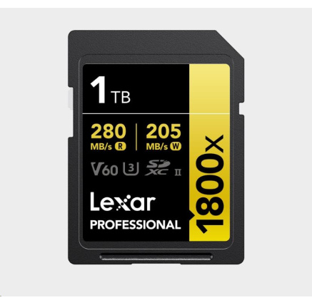 Lexar SDXC Pro 1800x U3 UHS-II R280/W210 (V60) 1TB