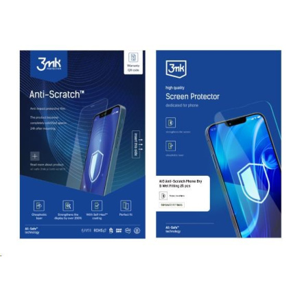 3mk All-Safe - AIO fólie Anti-Scratch Dry & Wet Fitting Phone, 25 ks 3mk All-Safe - AIO fólie Anti-Scratch Dry & Wet Fitting Phone, 25 ks