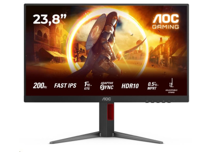 AOC MT 23,8" 24G4HA - 1920x1080,IPS,200Hz,HDR10,2xHDMI,1xDP,Repro,Pivot