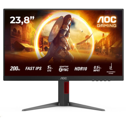 AOC MT 23,8" 24G4HA - 1920x1080,IPS,200Hz,HDR10,2xHDMI,1xDP,Repro,Pivot
