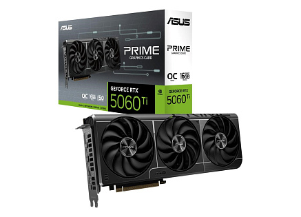 ASUS VGA NVIDIA GeForce RTX 5060 Ti PRIME OC 16G, 16GB GDDR7, 3xDP, 1xHDMI