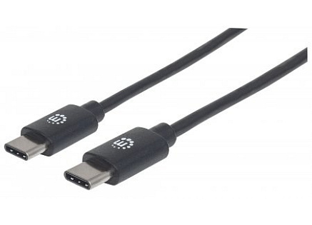 MANHATTAN kabel Hi-Speed USB-C, Type-C Male to Type-C Male, 3m, černý