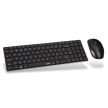 RAPOO set klávesnice+myš 9300M, Wireless Multi-Mode Slim Mouse and Ultra-Slim Keyboard, černá
