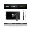 CHiQ U55QST TV 55", UHD, QLED, ultratenká, Google TV, DLG 120 Hz, Dolby Audio, Frameless, metalická