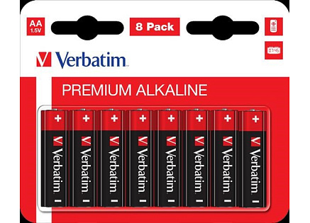 VERBATIM Alkalické baterie AA, 8 PACK , LR6 VERBATIM Alkalické baterie AA, 8 PACK , LR6