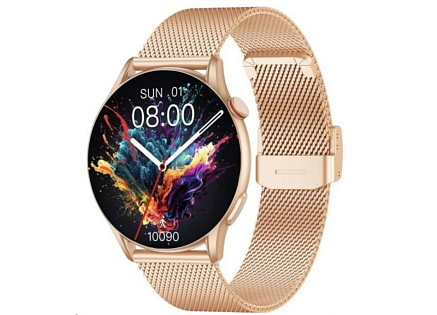 WG - Chytré hodinky WG AirFlex 2 Elegance, dámské, 2x řemínek, zlatá