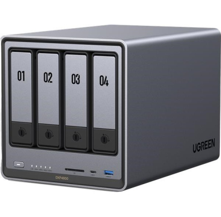 UGREEN NASync DXP4800 (4C/IntelN100/3,4GHz/8GBRAM/4xSATA/2xM.2/2x2,5GbE/2xUSB2.0/2xUSB3.2/1xUSB-C/HDMI/SD)