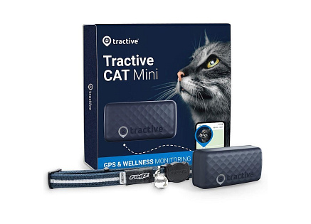 Tractive GPS CAT Mini – sledování polohy a aktivity pro kočky - tmavě modrý