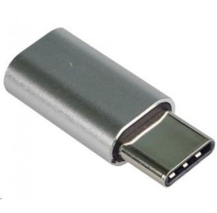 PREMIUMCORD Adaptér USB 3.1 C/male - USB 2.0 Micro-B/female, stříbrný PREMIUMCORD Adaptér USB 3.1 C/male - USB 2.0 Micro-B/female, stříbrný