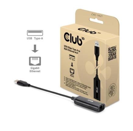 Club3D Adaptér USB-A na RJ45, 5Gb, 24cm Club3D Adaptér USB-A na RJ45, 5Gb, 24cm