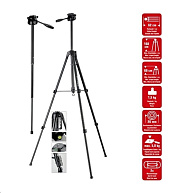BAZAR - Braun stativ LW 168S (62-168cm, 1500 g, 3-směrná hlava, max.5kg, monopod) - POŠKOZENÝ OBAL