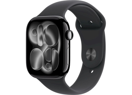 Apple Watch Series 11 GPS + Cellular 46mm Jet Black Aluminium Case with Black Sport Band - S/M Apple Watch Series 11 GPS + Cellular 46mm Jet Black Aluminium Case with Black Sport Band - S/M