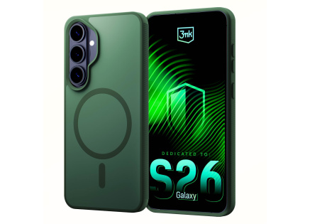 3mk ochranný kryt Smoke MagCase Green pro Samsung Galaxy S26
