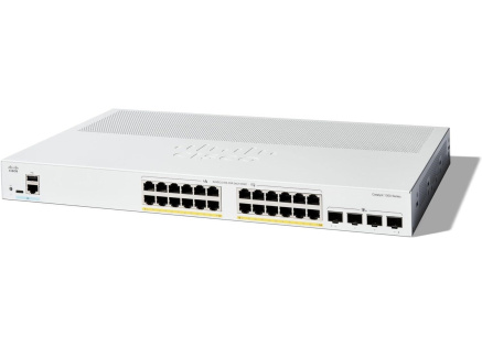 Cisco Catalyst switch C1300-24P-4X (24xGbE,4xSFP+,24xPoE+,195W,fanless)