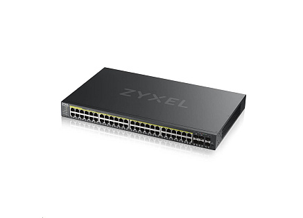Zyxel GS2220-50HP 50-port L2 Managed Gigabit PoE Switch, 44x gigabit RJ45, 4x gigabit RJ45/SFP, 2x SFP, PoE 375W