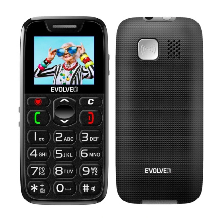EVOLVEO EasyPhone, mobilní telefon pro seniory s nabíjecím stojánkem, černý EVOLVEO EasyPhone, mobilní telefon pro seniory s nabíjecím stojánkem, černý