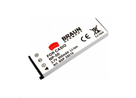 Braun akumulátor CASIO NP-50, 950mAh Braun akumulátor CASIO NP-50, 950mAh