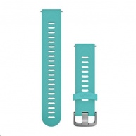 Garmin řemínek Quick Release 20mm, silikonový modrý, stříbrná přezka