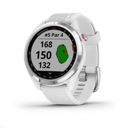 Garmin golfové hodinky Approach S42 Silver/White Silicone