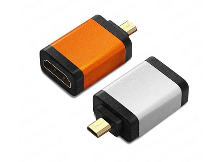 PremiumCord adaptér HDMI A - micro HDMI D (F/M), oranžová PremiumCord adaptér HDMI A - micro HDMI D (F/M), oranžová