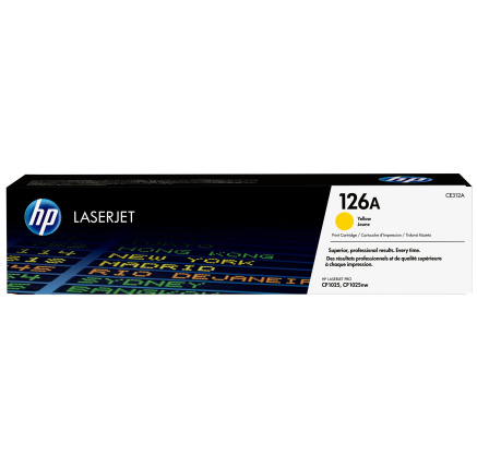 HP 126A Yellow LJ Toner Cart, CE312A (1,000 pages) HP 126A Yellow LJ Toner Cart, CE312A (1,000 pages)