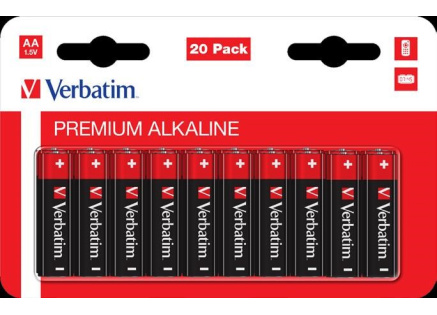 VERBATIM  Alkalická Baterie AA 20 Pack / LR6